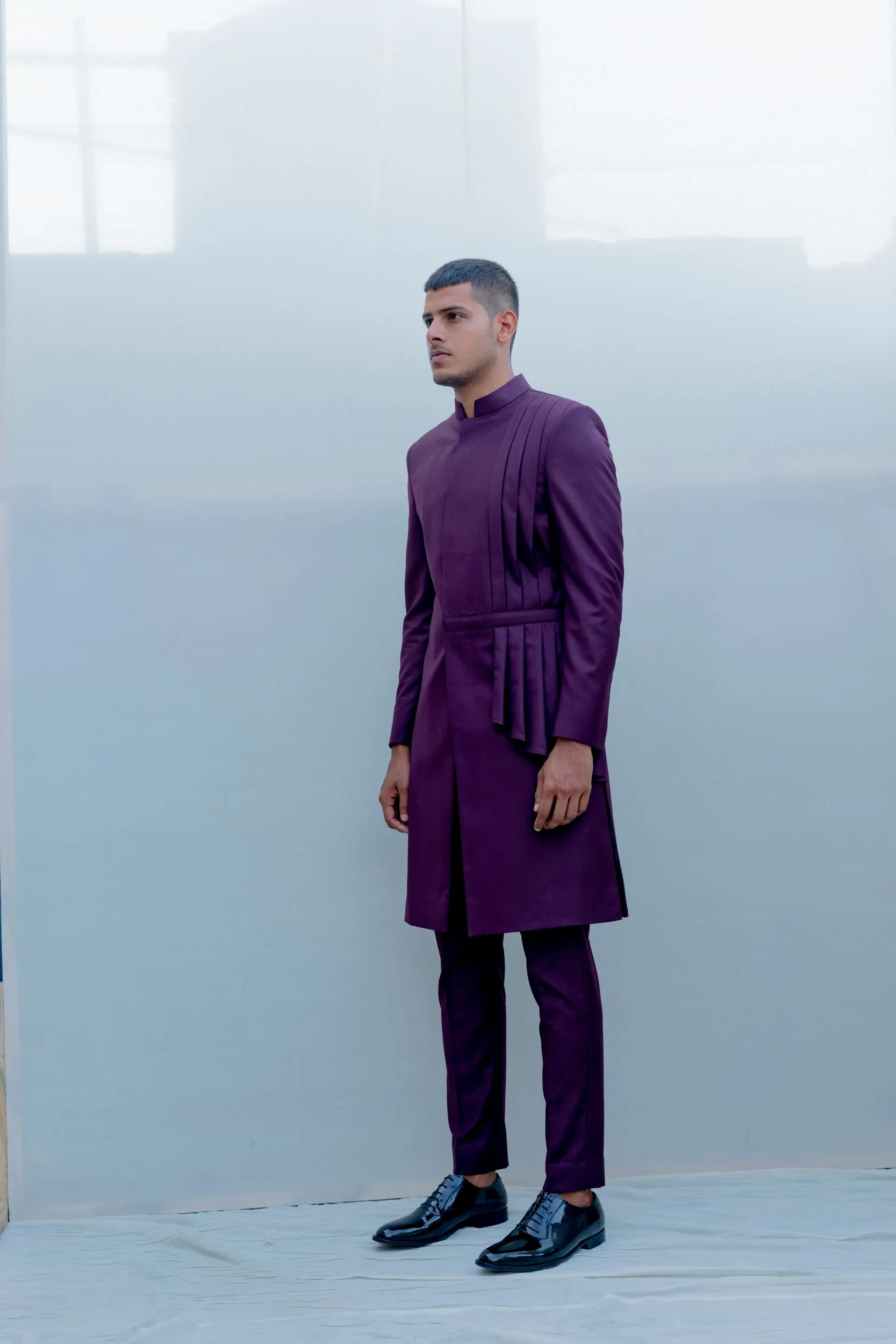 Regal - Purple Indo Western Jacket Set
