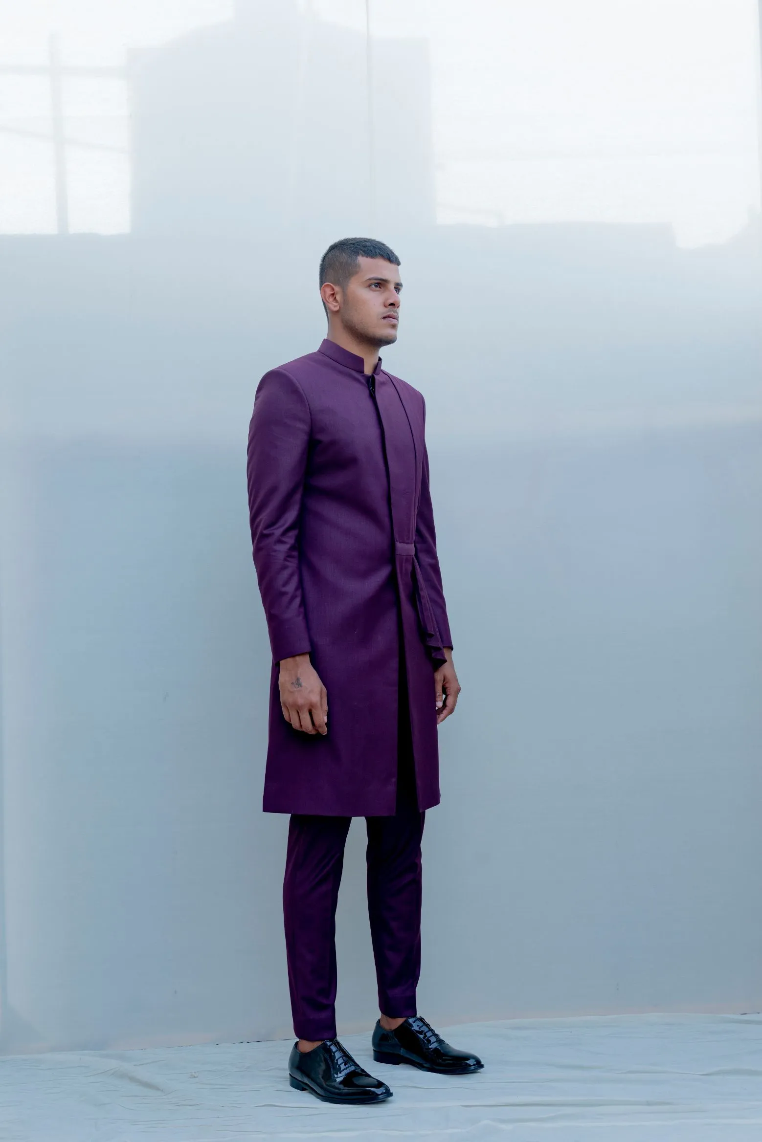 Regal - Purple Indo Western Jacket Set