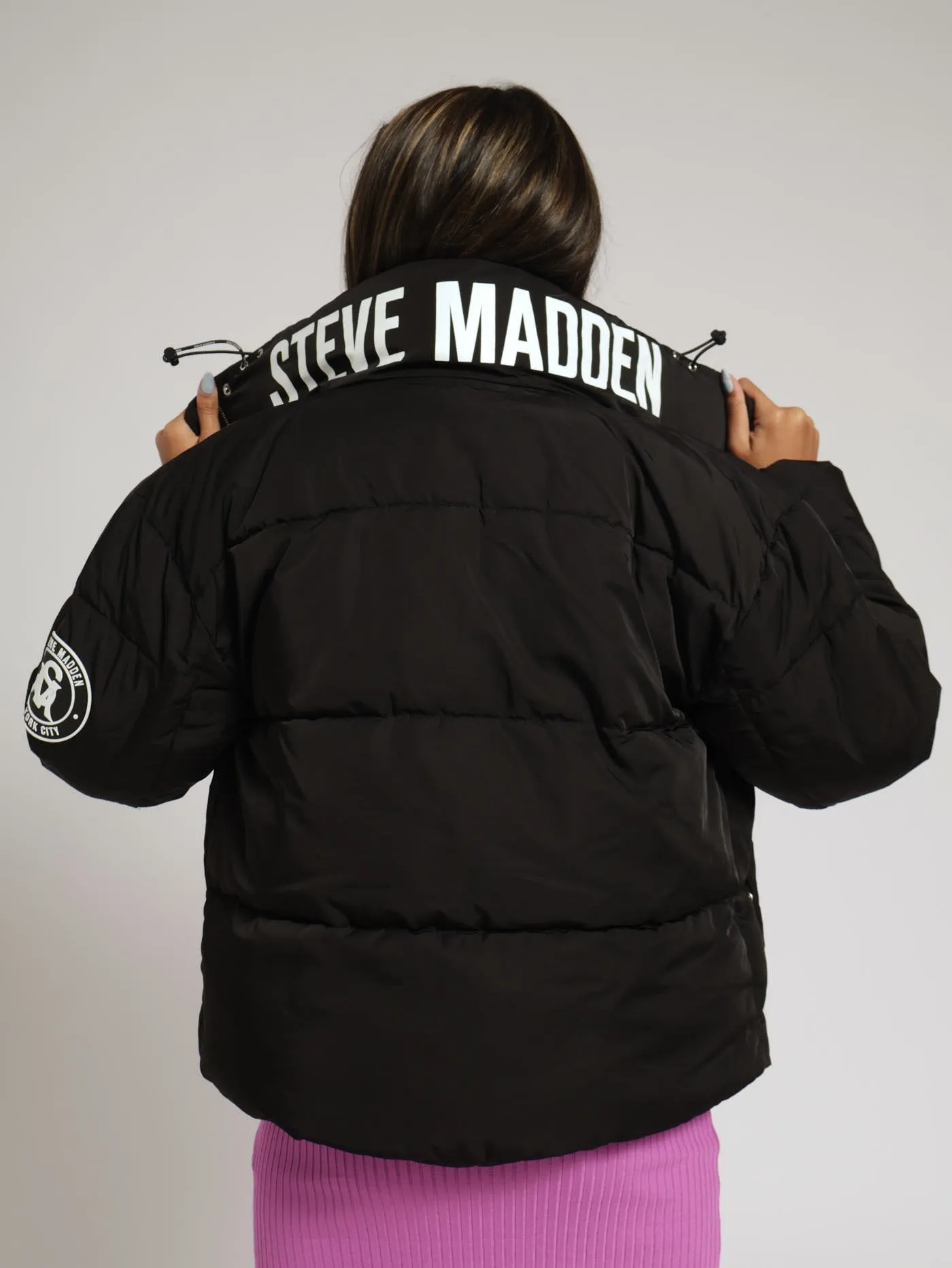 Remi Cropped Puffer Jacket - Black