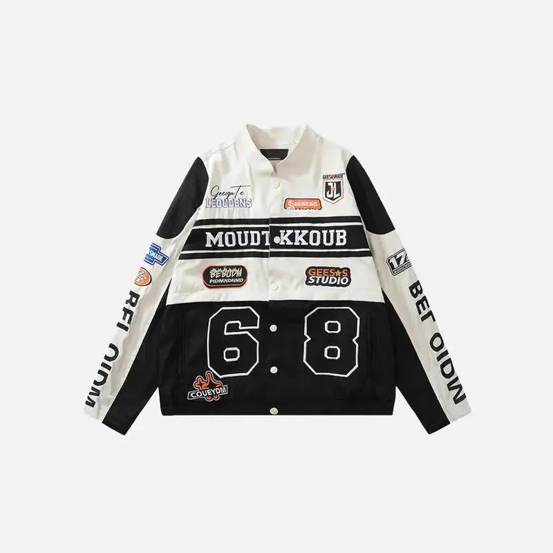 Removable Cropped Varsity Jacket for Y2K Streetwear Style