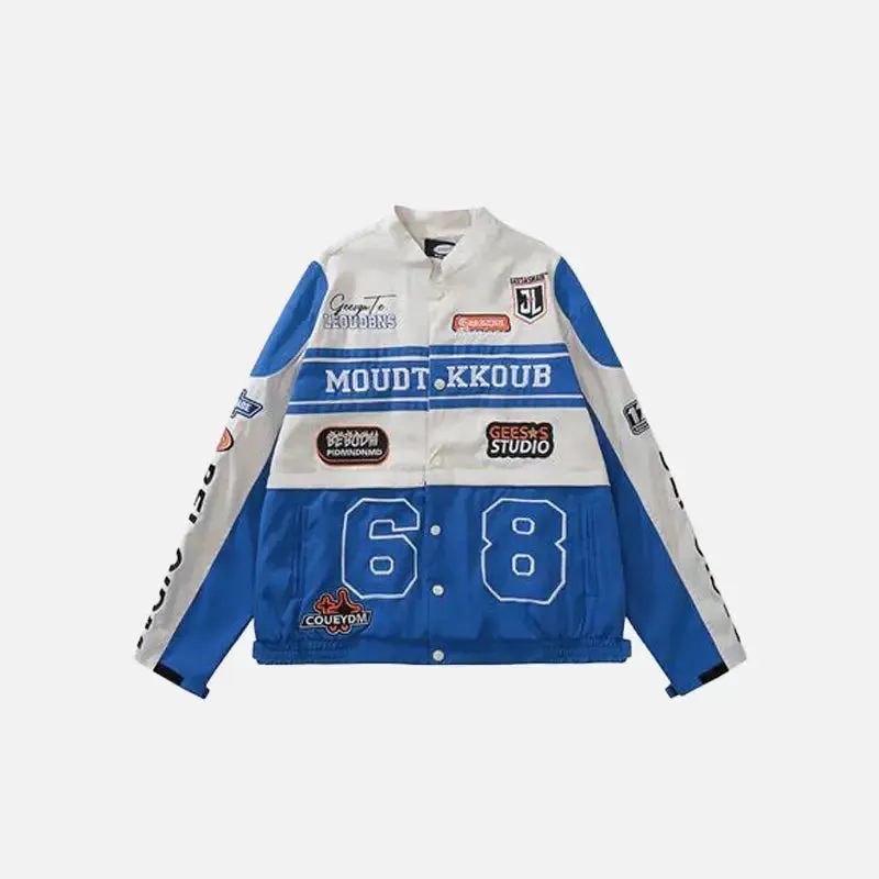Removable Cropped Varsity Jacket for Y2K Streetwear Style