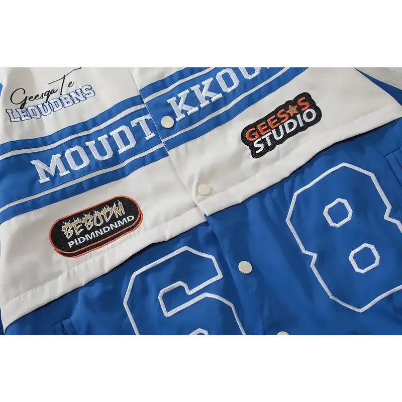 Removable Cropped Varsity Jacket for Y2K Streetwear Style