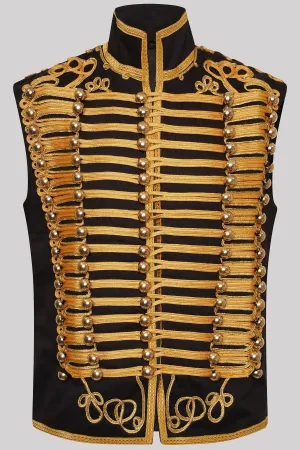Ro Rox Men's Adam Luxe Military Drummer Sleeveless Jacket