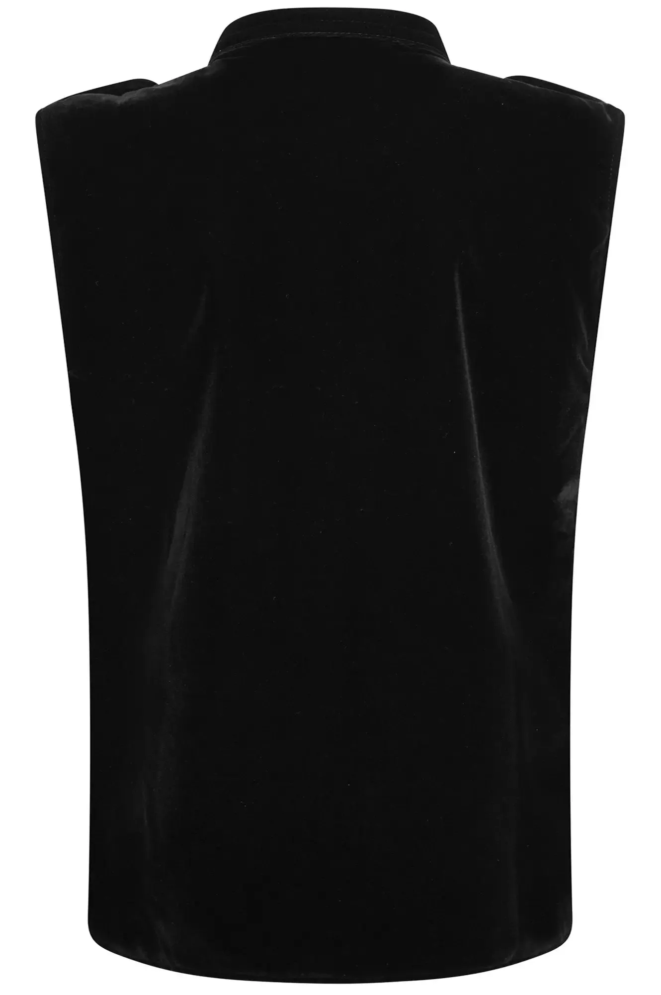 Ro Rox Men's Goth Military Parade Sleeveless Velvet Jacket