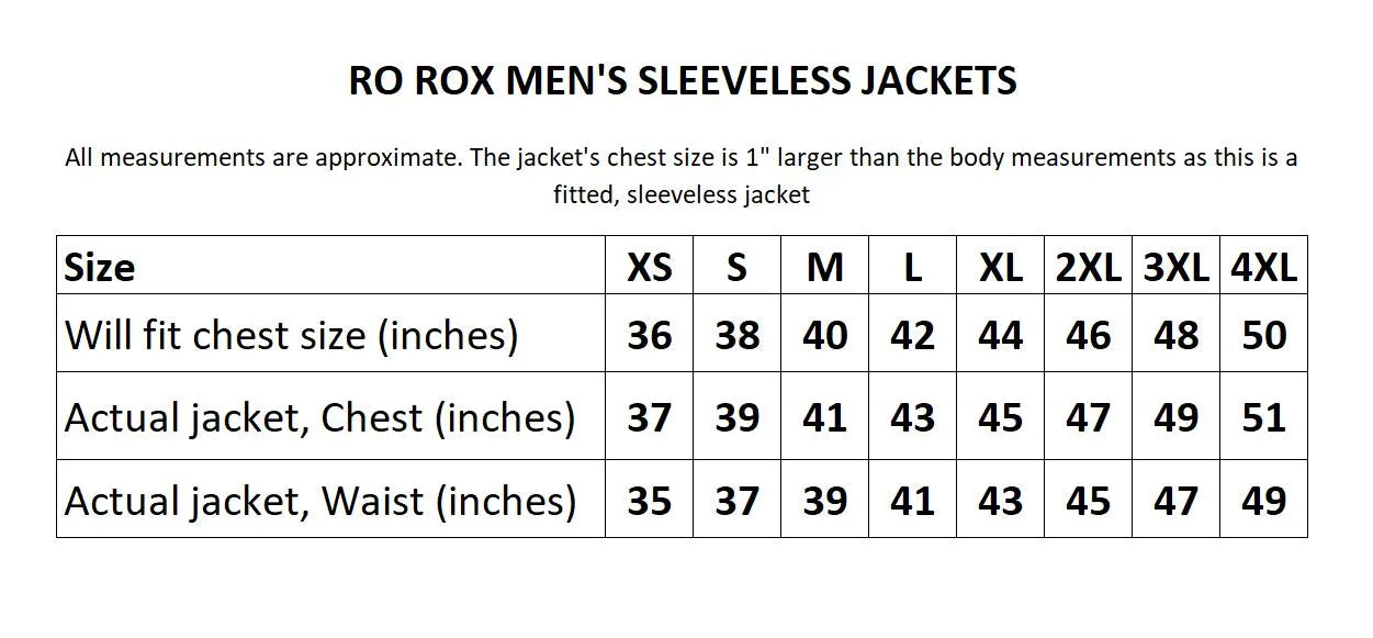 Ro Rox Men's Goth Military Parade Sleeveless Velvet Jacket