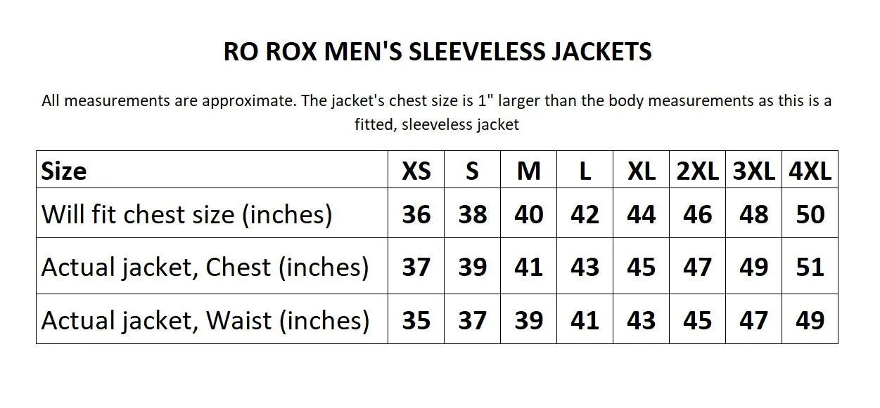 Ro Rox Men's Uniform Military Parade Sleeveless Jacket