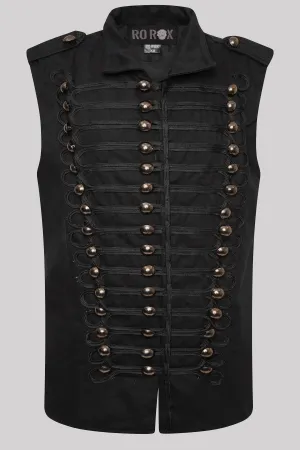 Ro Rox Men's Uniform Military Parade Sleeveless Jacket
