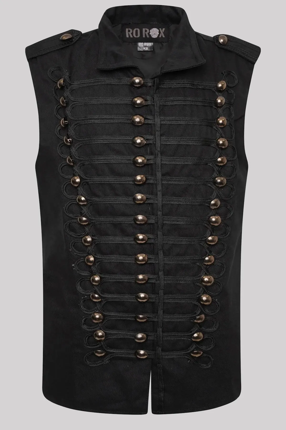 Ro Rox Men's Uniform Military Parade Sleeveless Jacket