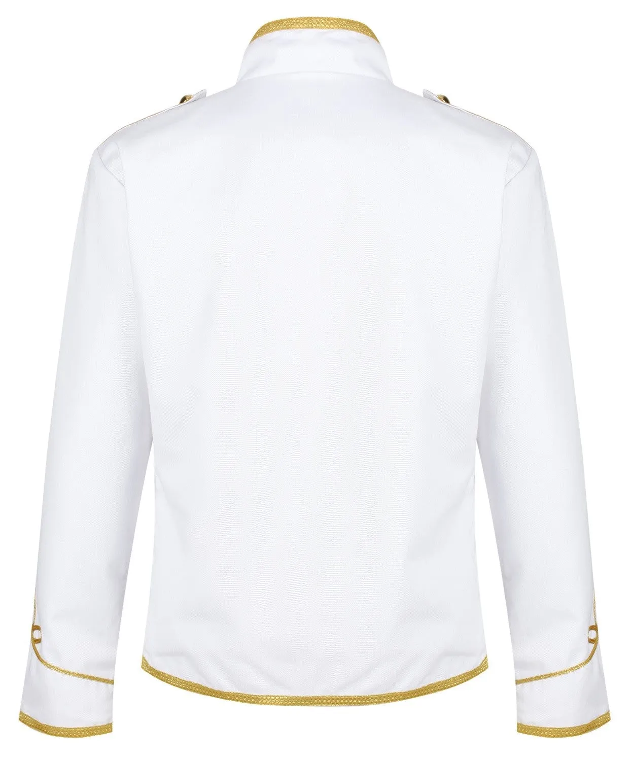 Ro Rox White Gold Military Parade Jacket