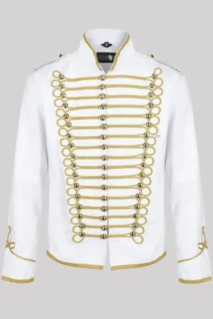 Ro Rox White Gold Military Parade Jacket
