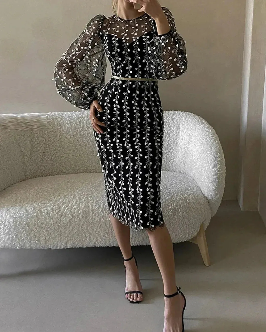 Robe Midi Brodée - Alyson