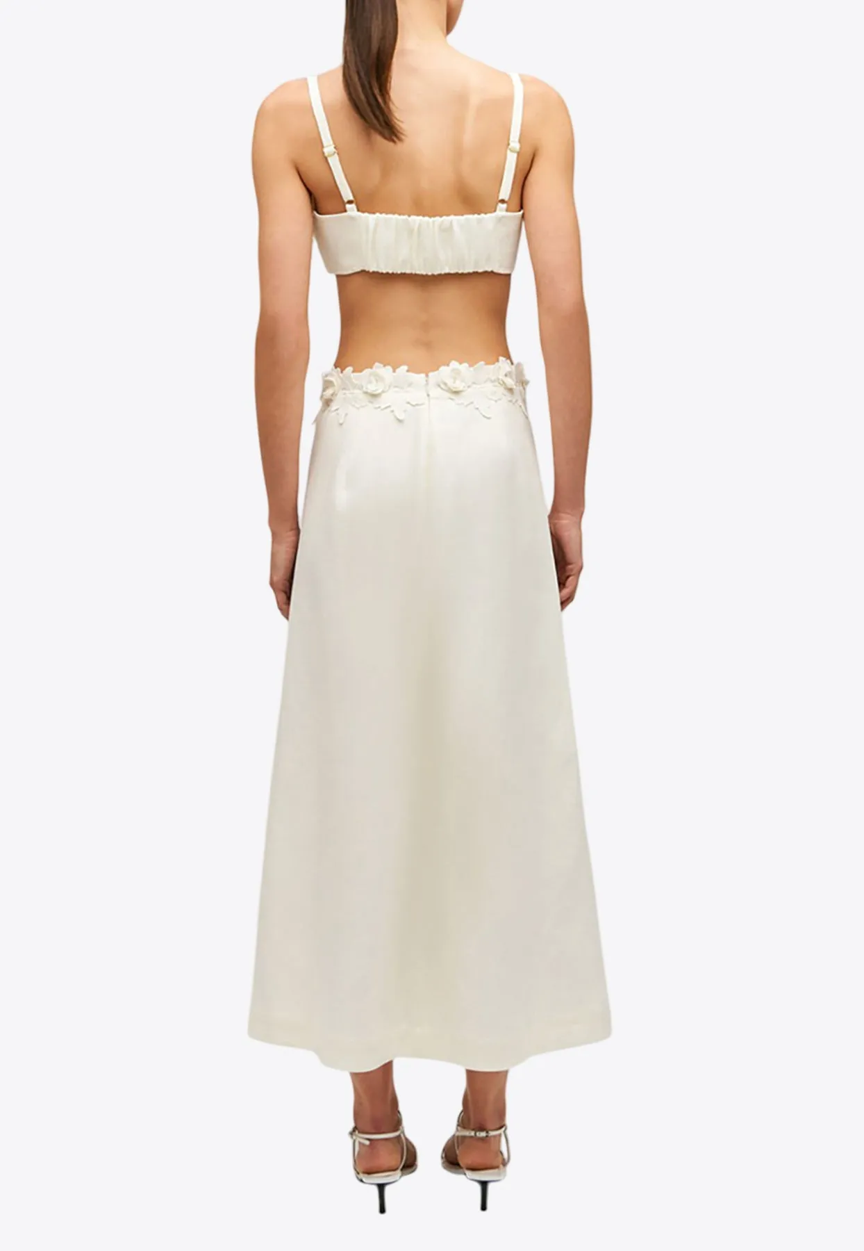 Rosebud Lace Midi Skirt