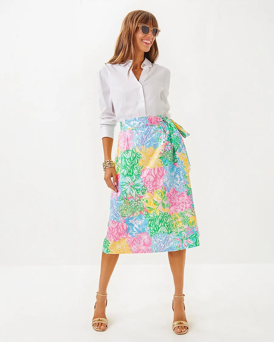 Rowena Midi Skirt - Multi Bright Delight Patch