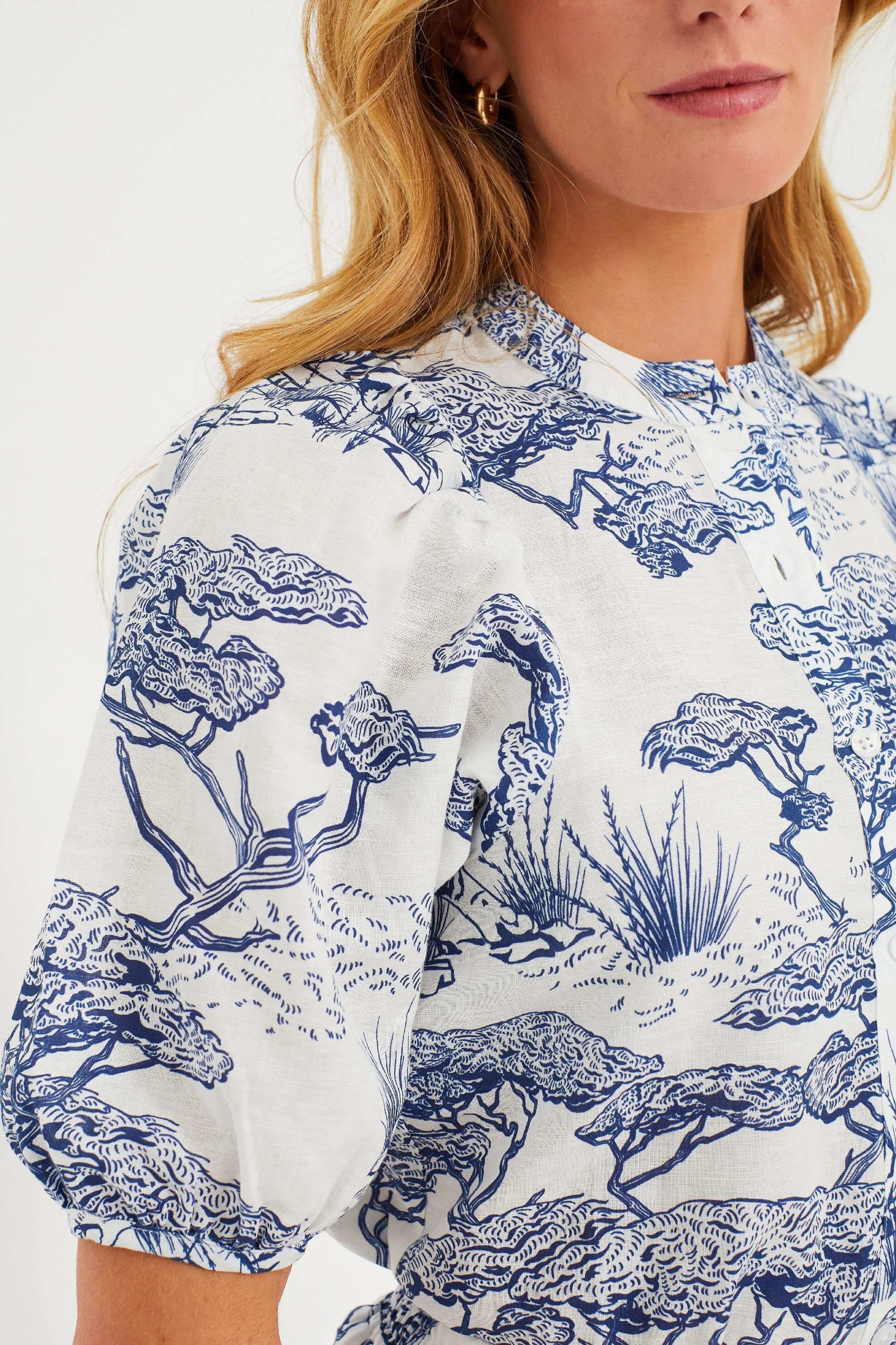 Safari White Balloon Shirt