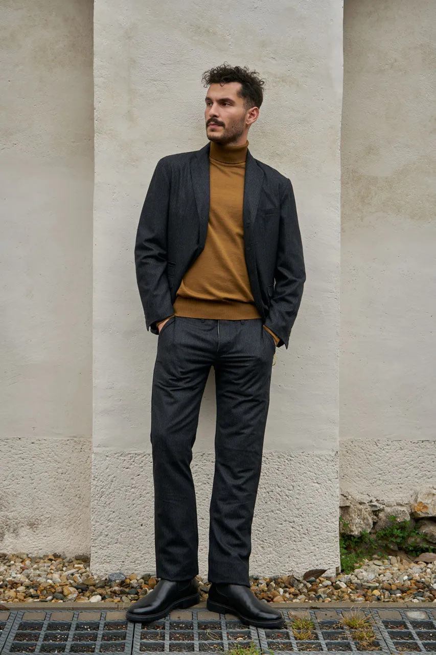 Scarti Lab Chinos 133-SE462 Pinstripe Wool Smoke