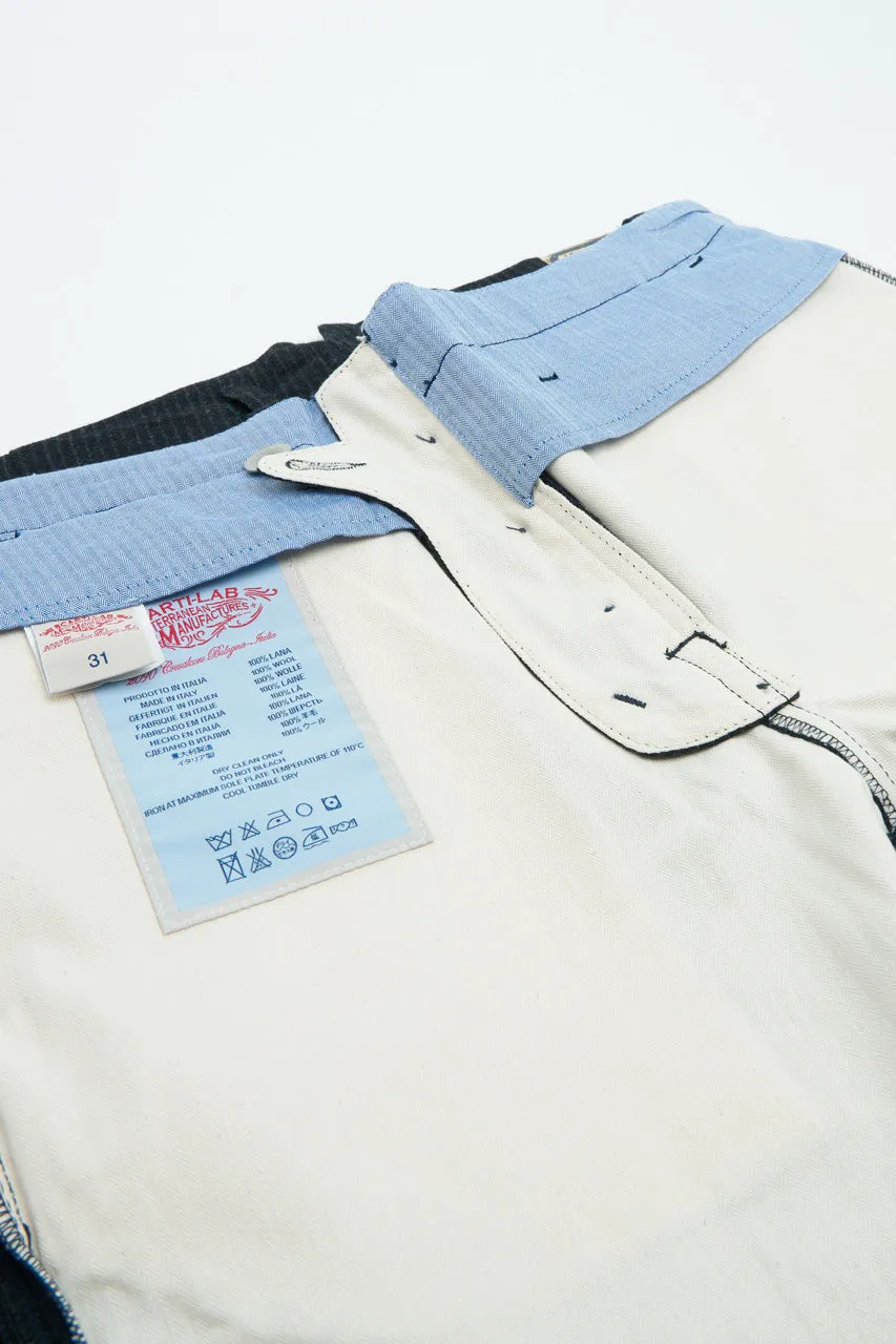 Scarti Lab Chinos 133-SE462 Pinstripe Wool Smoke