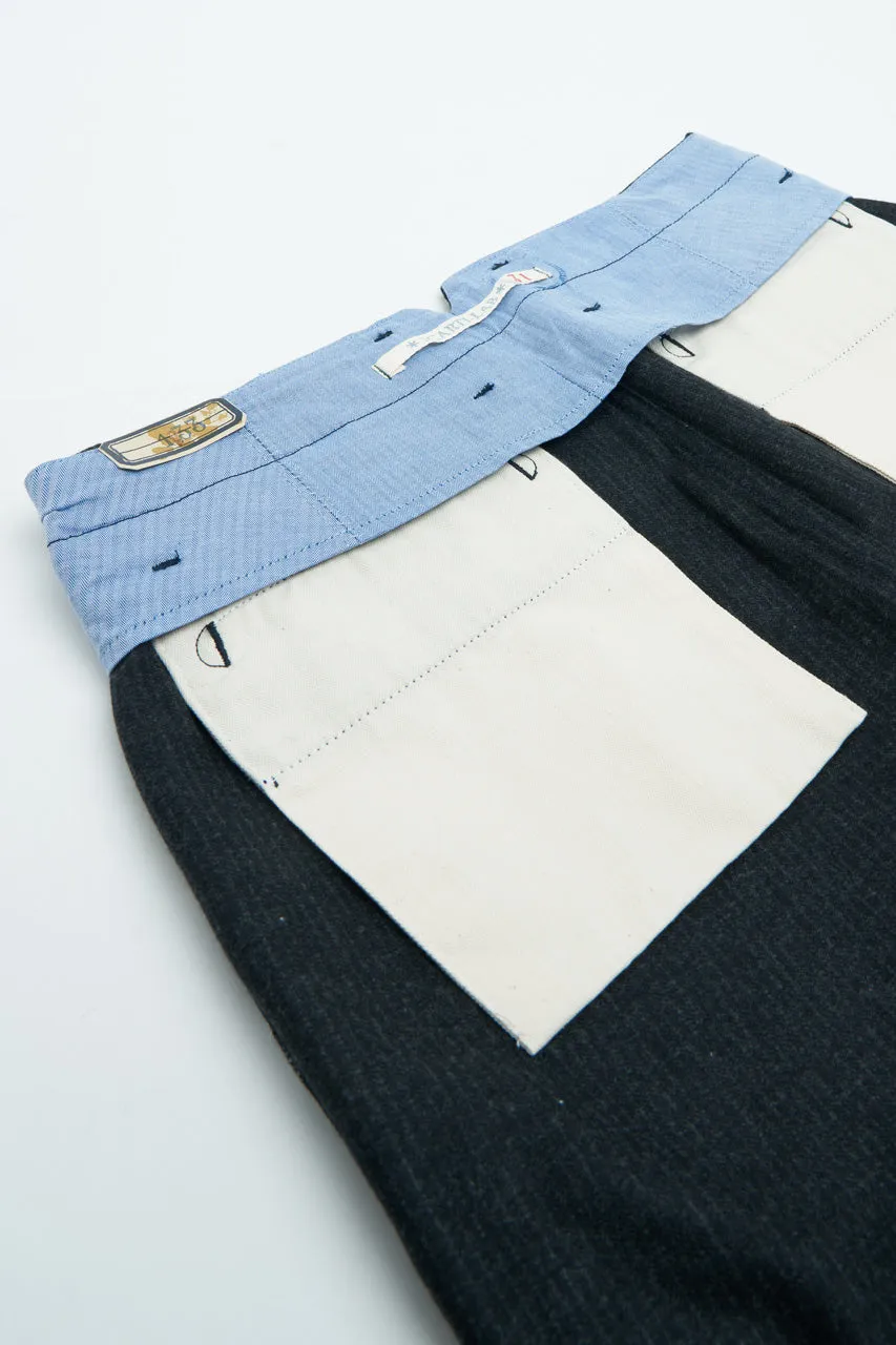 Scarti Lab Chinos 133-SE462 Pinstripe Wool Smoke
