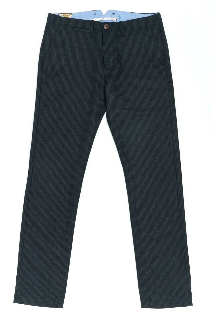 Scarti Lab Chinos 133-SE462 Pinstripe Wool Smoke