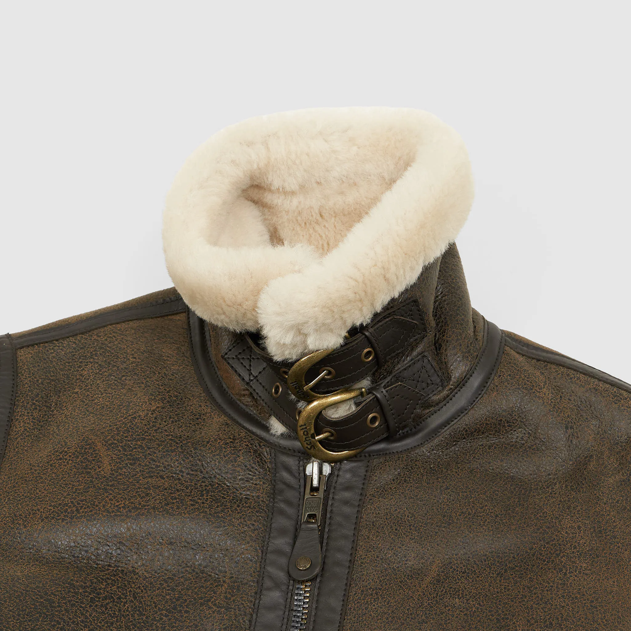Schott N.Y.C. Ladies B-3 Brown Leather Jacket