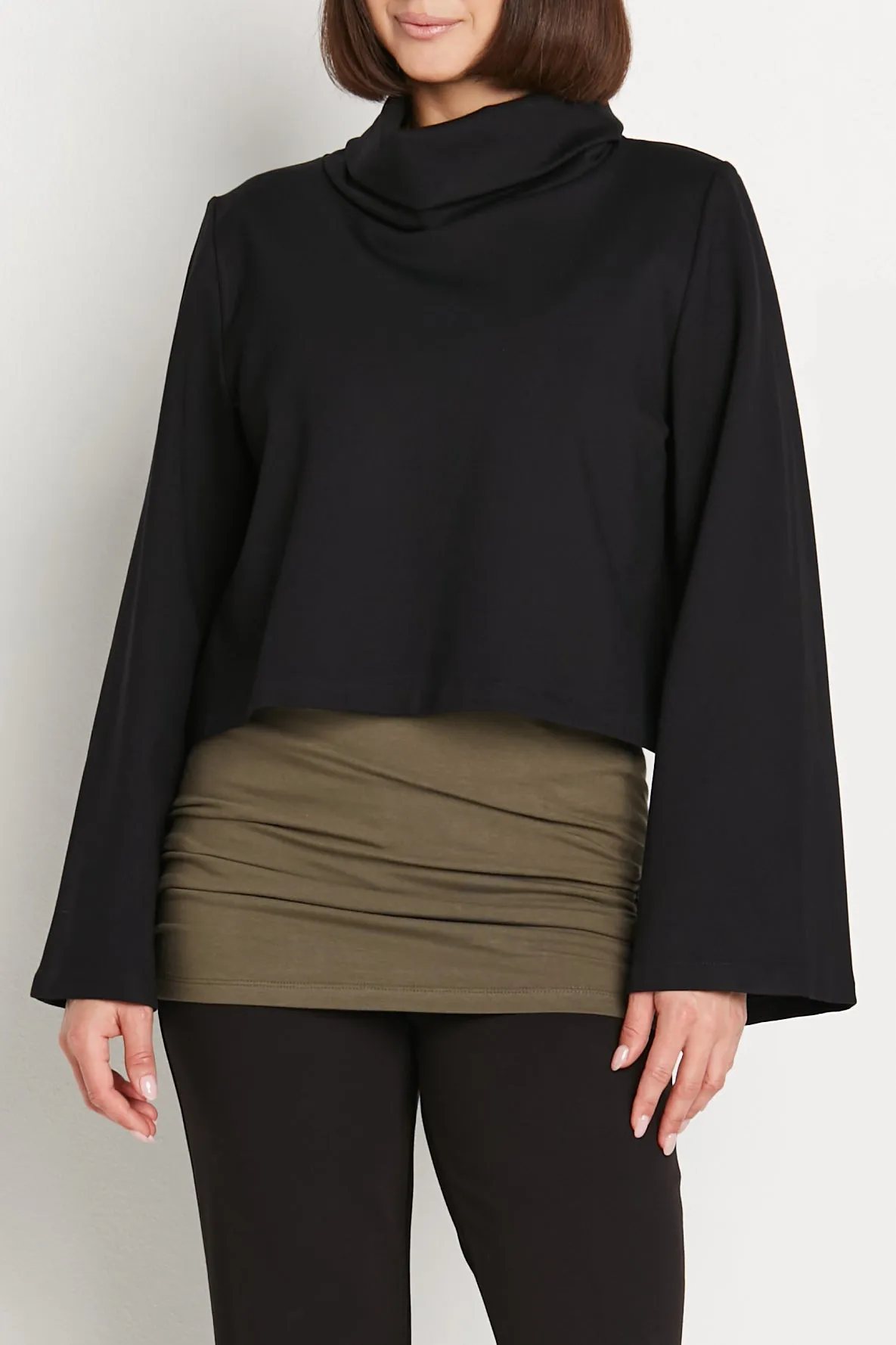 Scuba Crop Turtle Neck Top