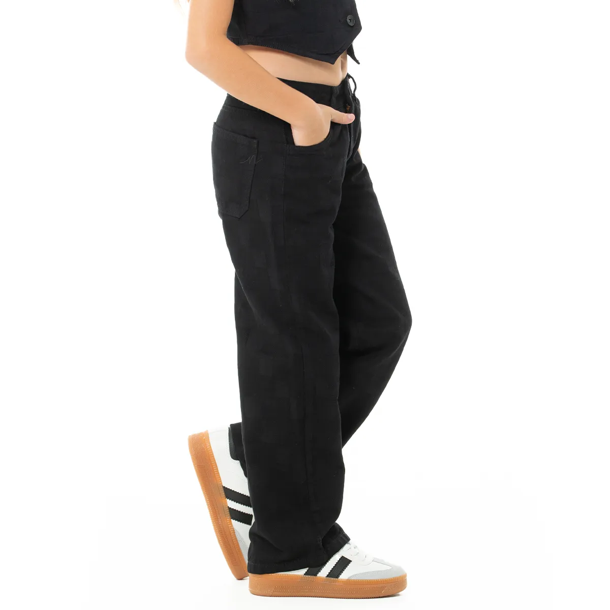 Shadow Check Jeans FOR GIRLS