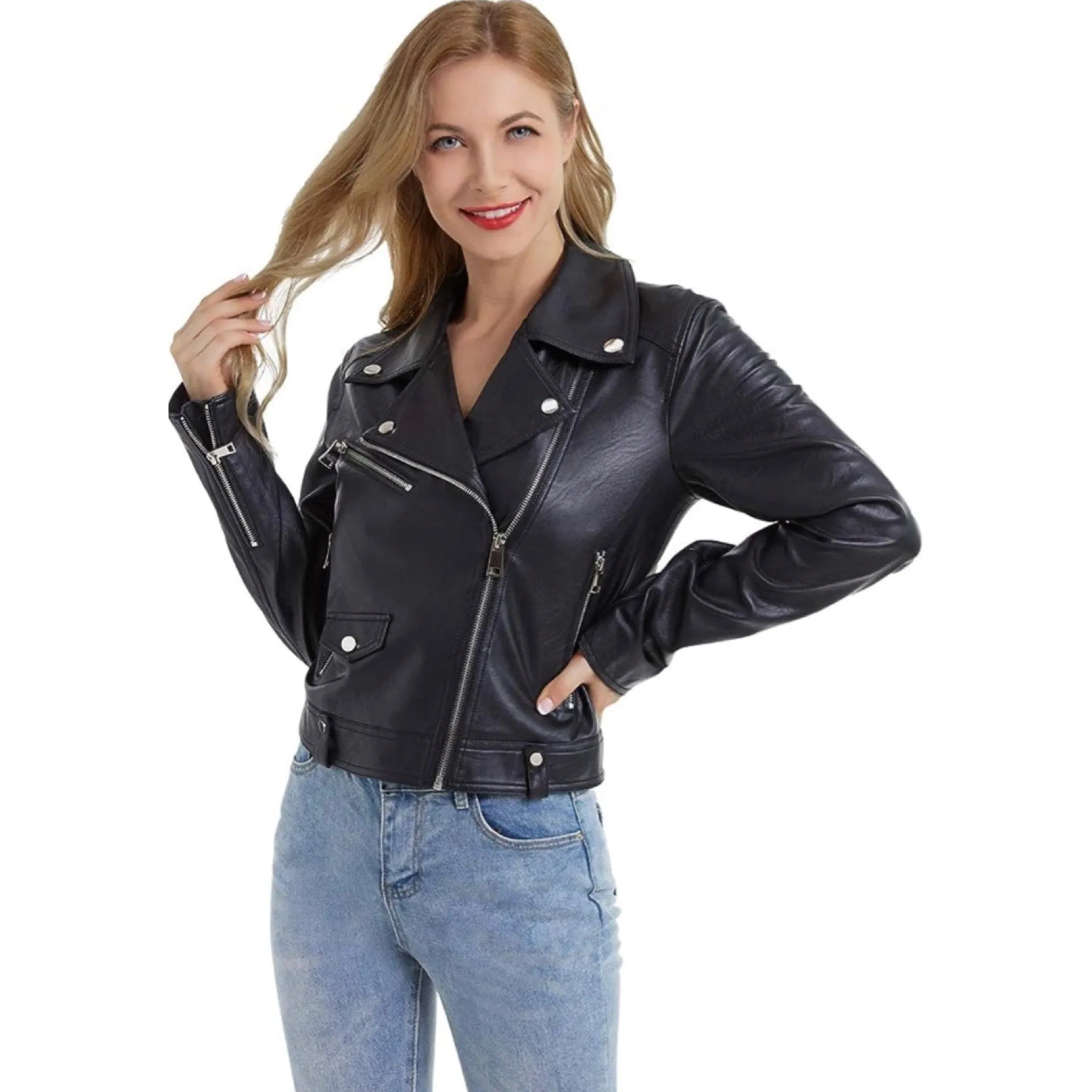 Short Cropped Biker Jacket