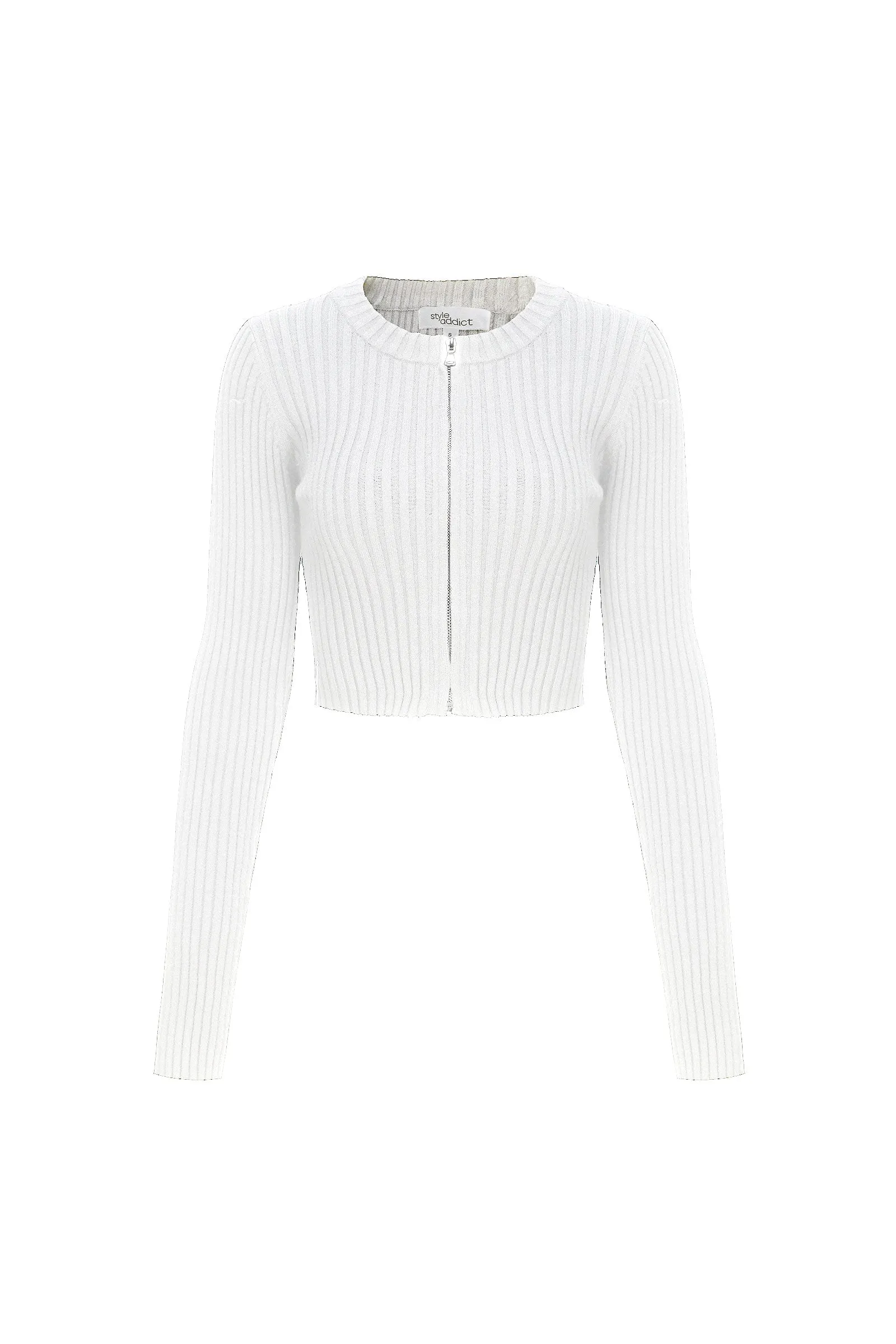 Sia Zip Up Jumper - White