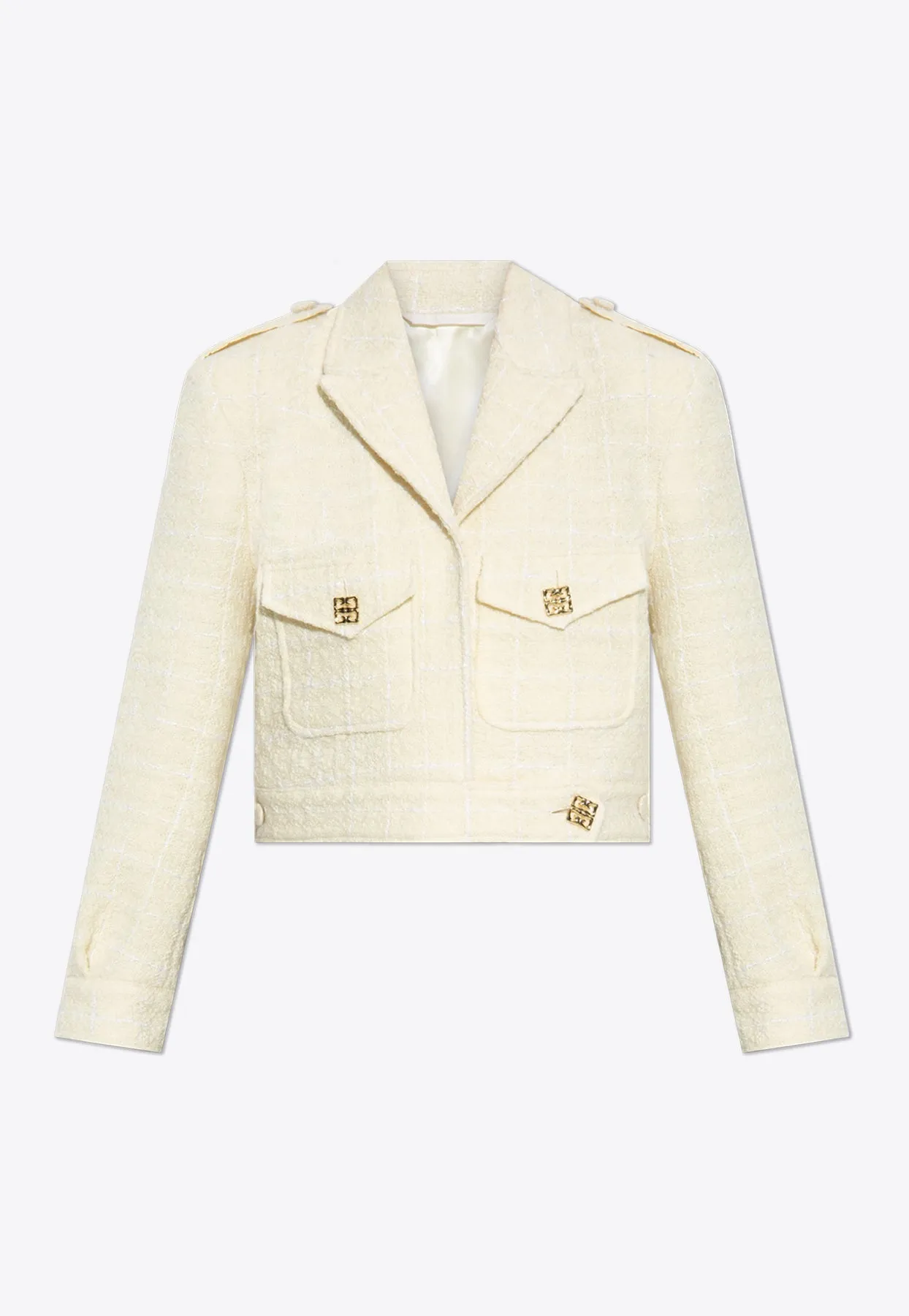 Single-Breasted Cropped Blazer