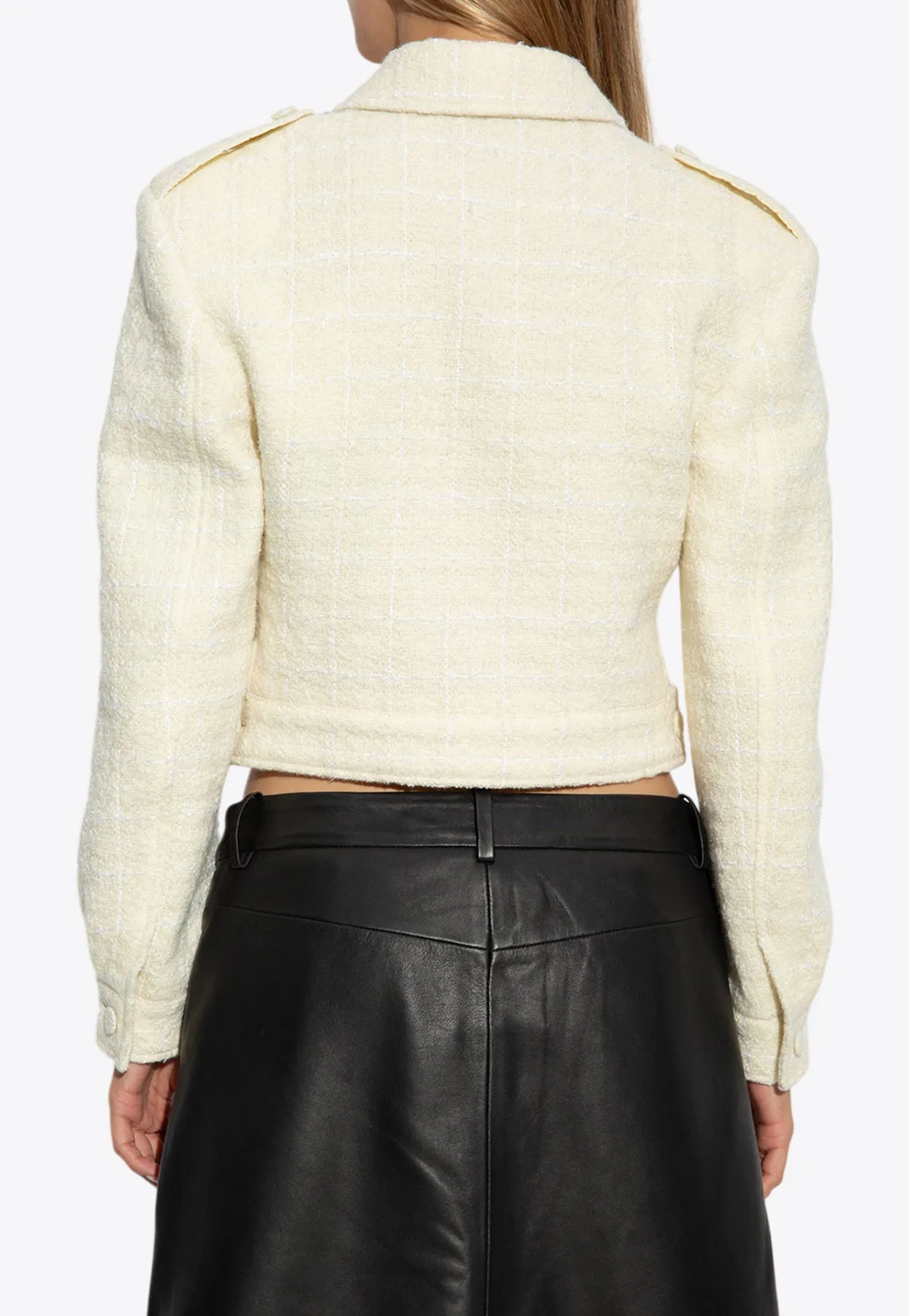 Single-Breasted Cropped Blazer