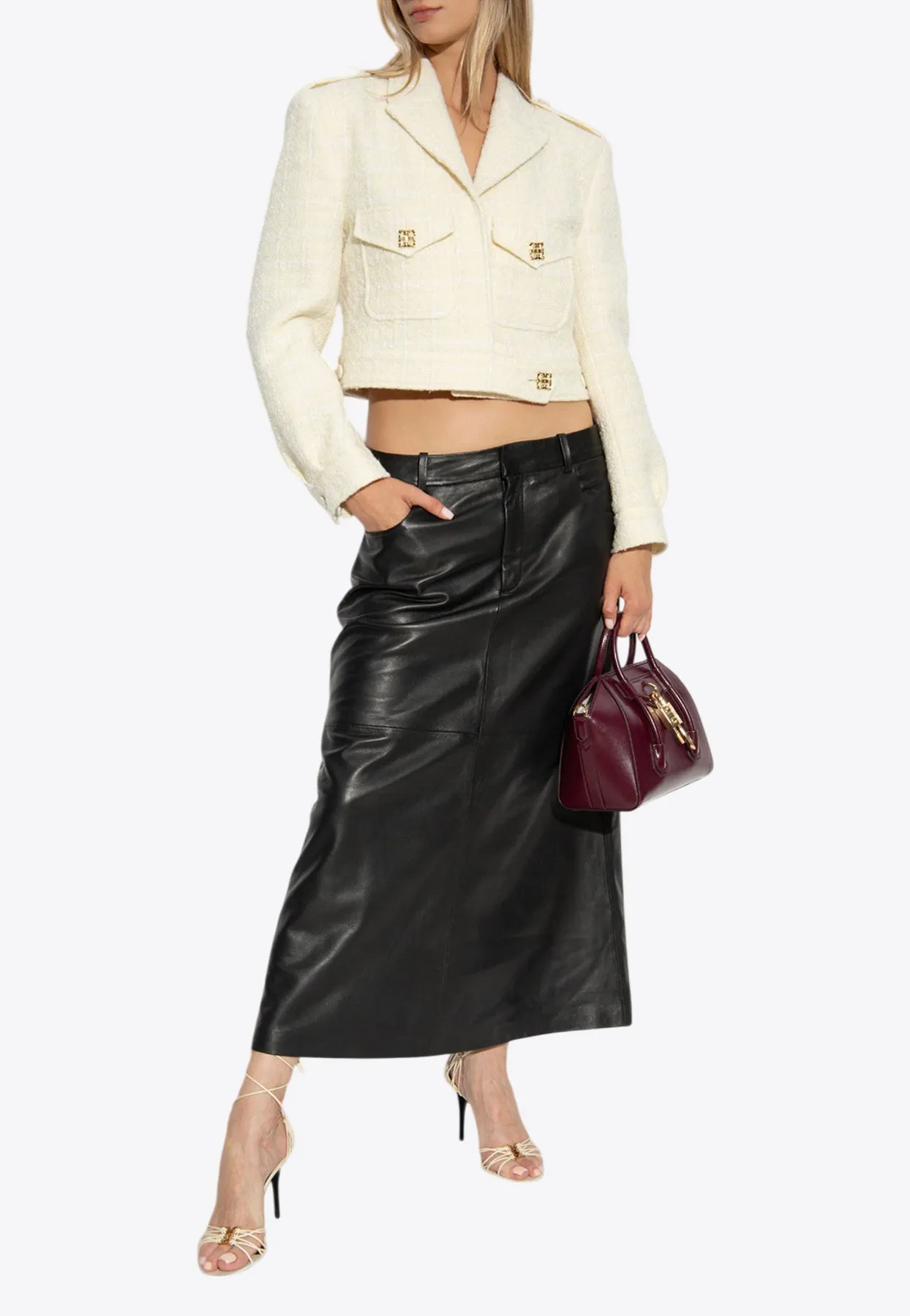 Single-Breasted Cropped Blazer