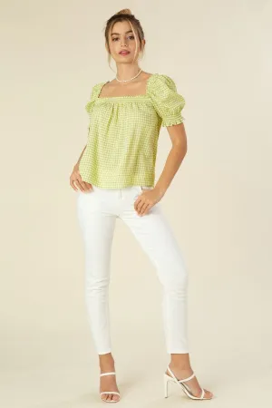 Smocked Blouse With Puff Sleeve - Lilou