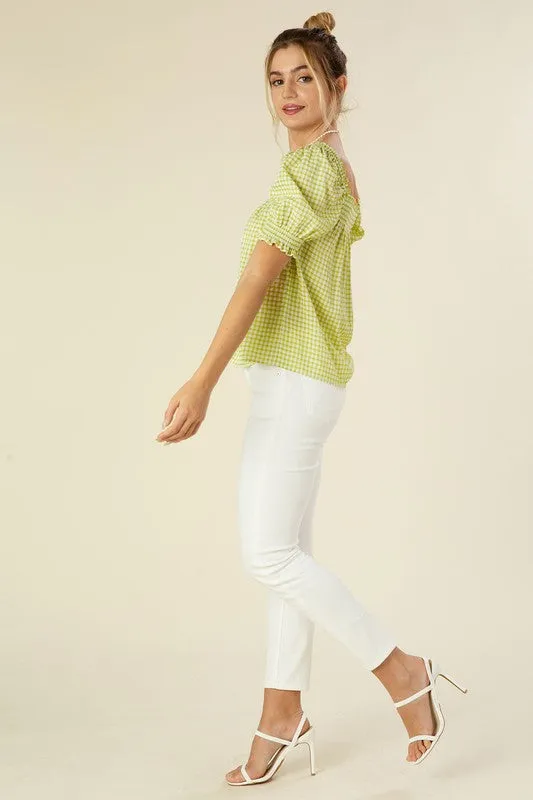 Smocked Blouse With Puff Sleeve - Lilou