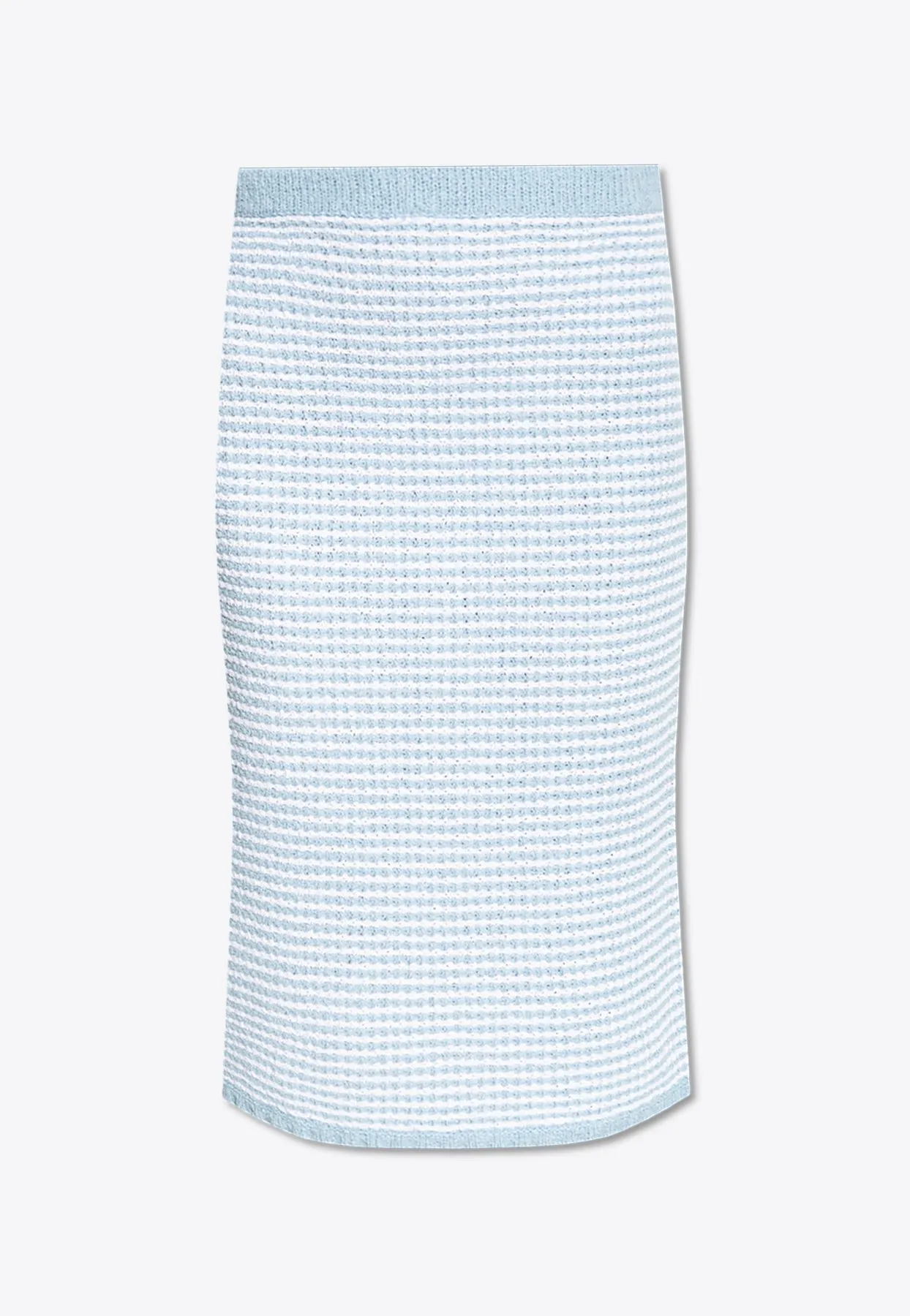 Striped Pencil Midi Skirt