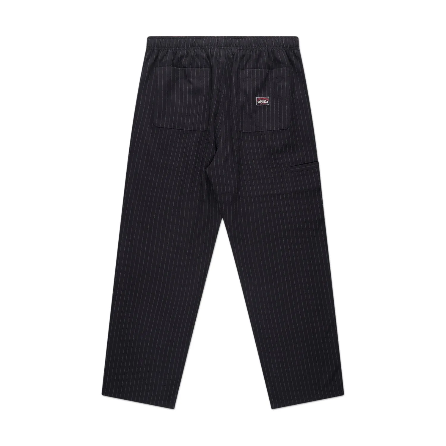 stüssy wool stripe beach pant (black)
