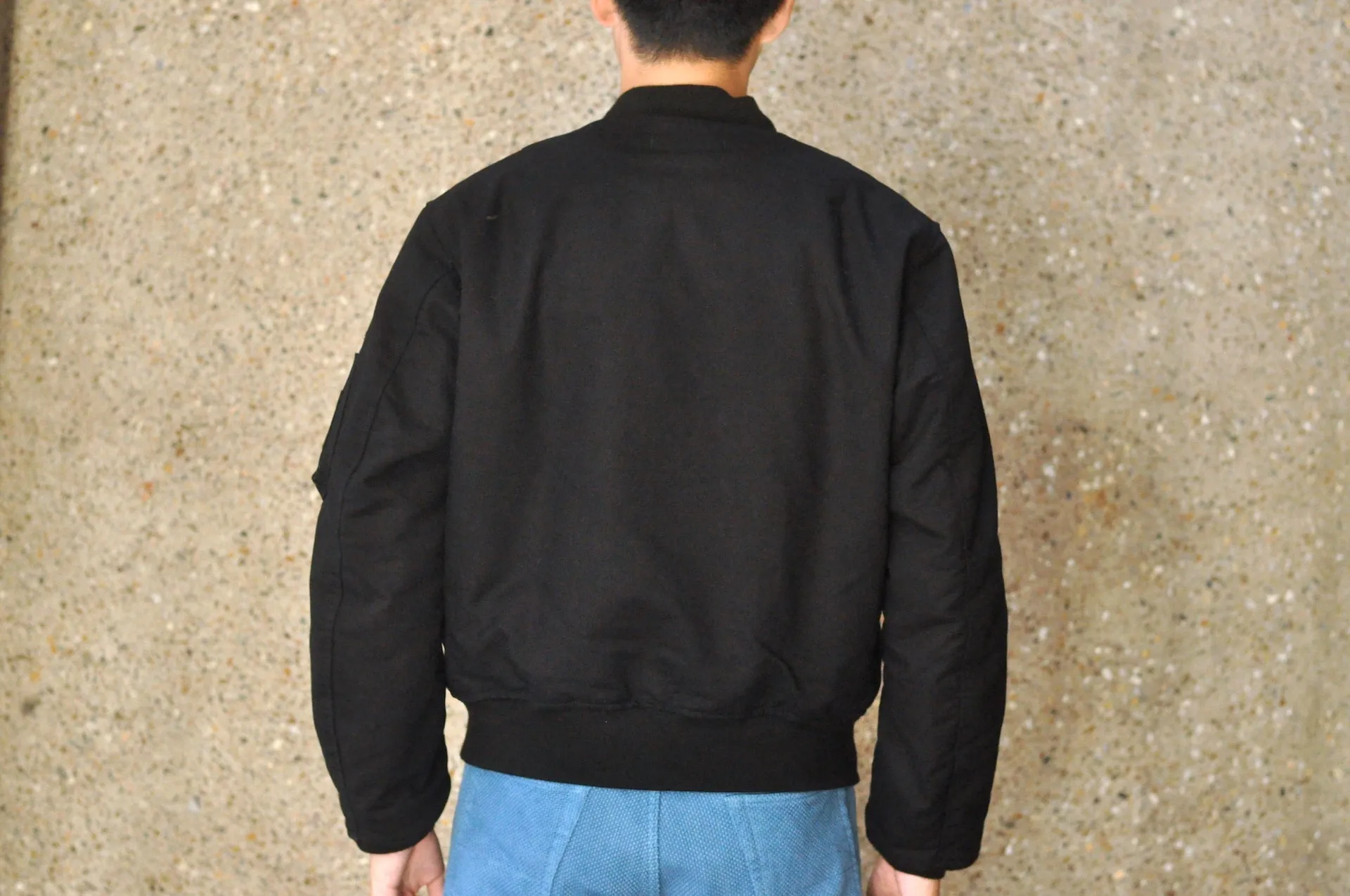 Studio D'Artisan  "Kurozome" Ultimate-Black MA-1 Flight Jacket