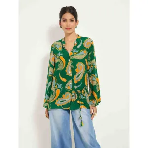 Style Junkiie Green Paisley Shirt