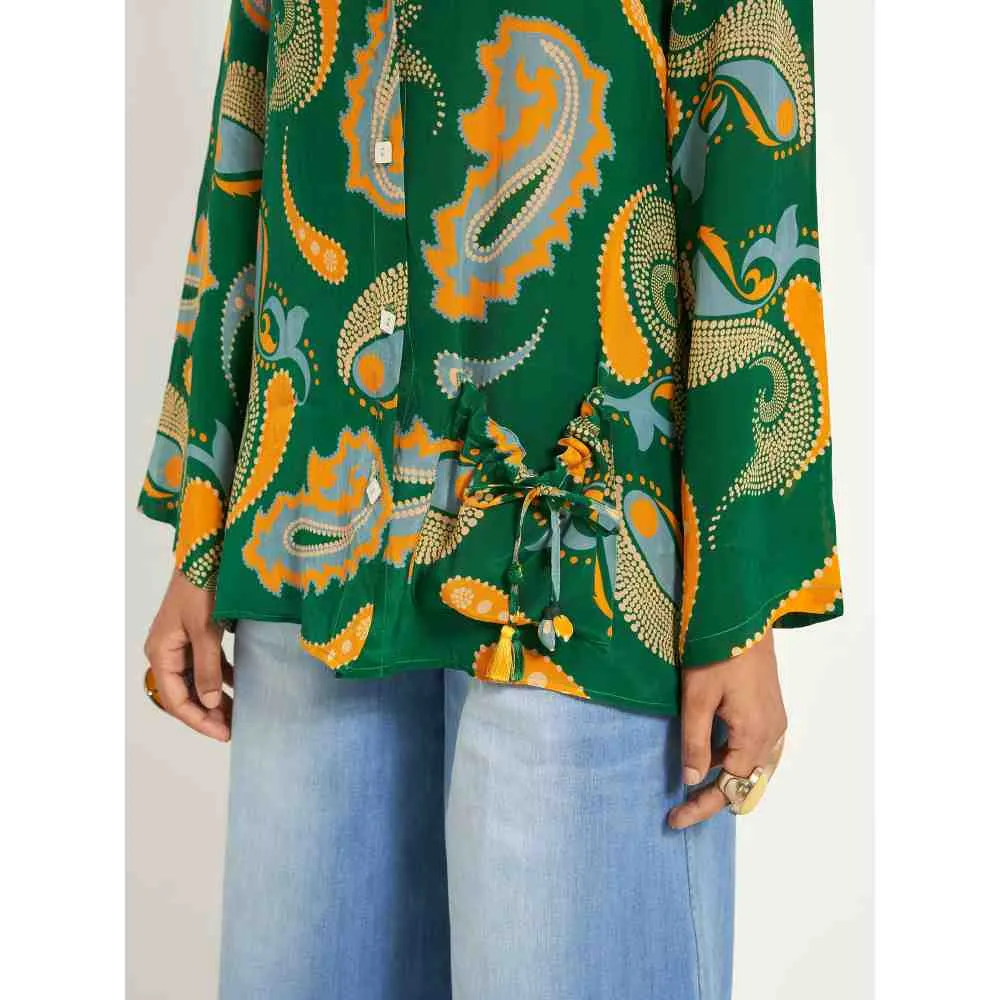 Style Junkiie Green Paisley Shirt