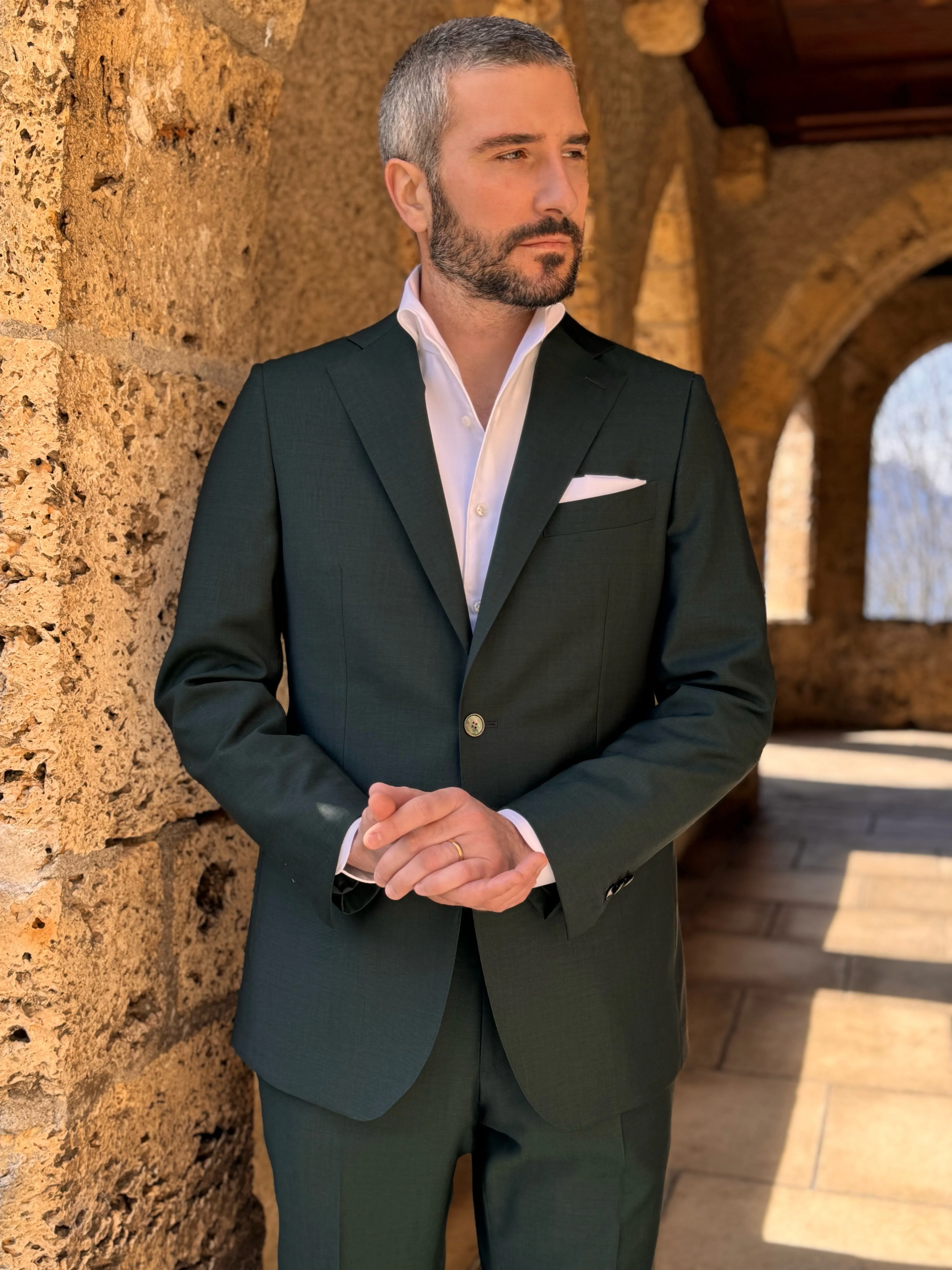 Suit Summer Wool - Forest Green
