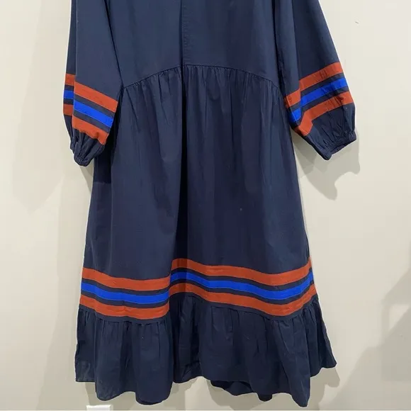 SUNDRY Varsity Stripe Midi Dress SUNDR32068 Coastal Preppy Size 2 US Medium