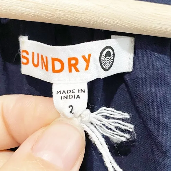 SUNDRY Varsity Stripe Midi Dress SUNDR32068 Coastal Preppy Size 2 US Medium