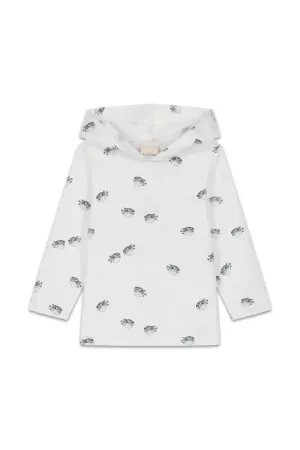 T-Shirt de Bain Anti-UV à Manches Longues et Capuche Janeiro Poisson Boule Blanc
