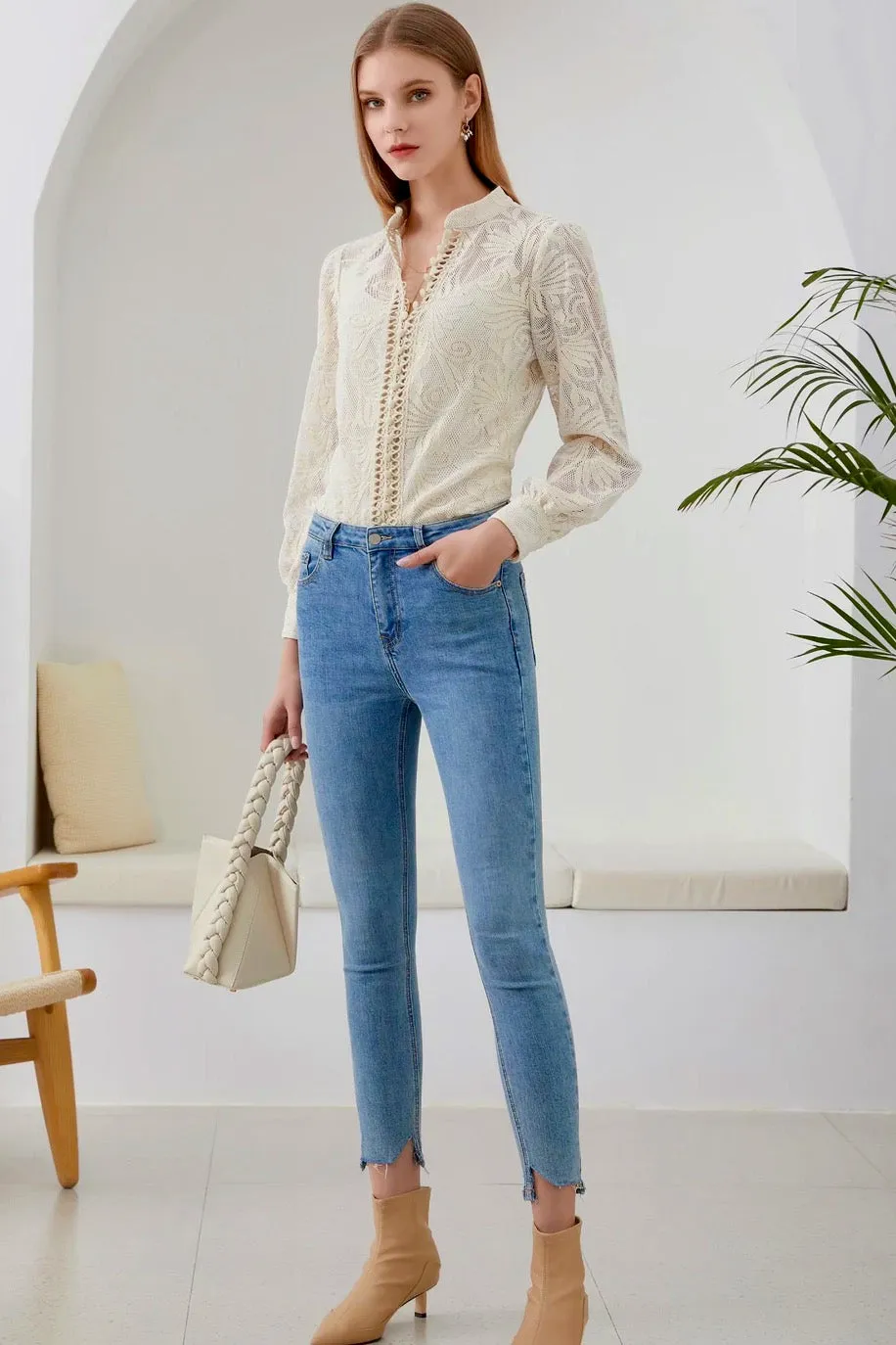 Tamryn Lace Blouse - Cream
