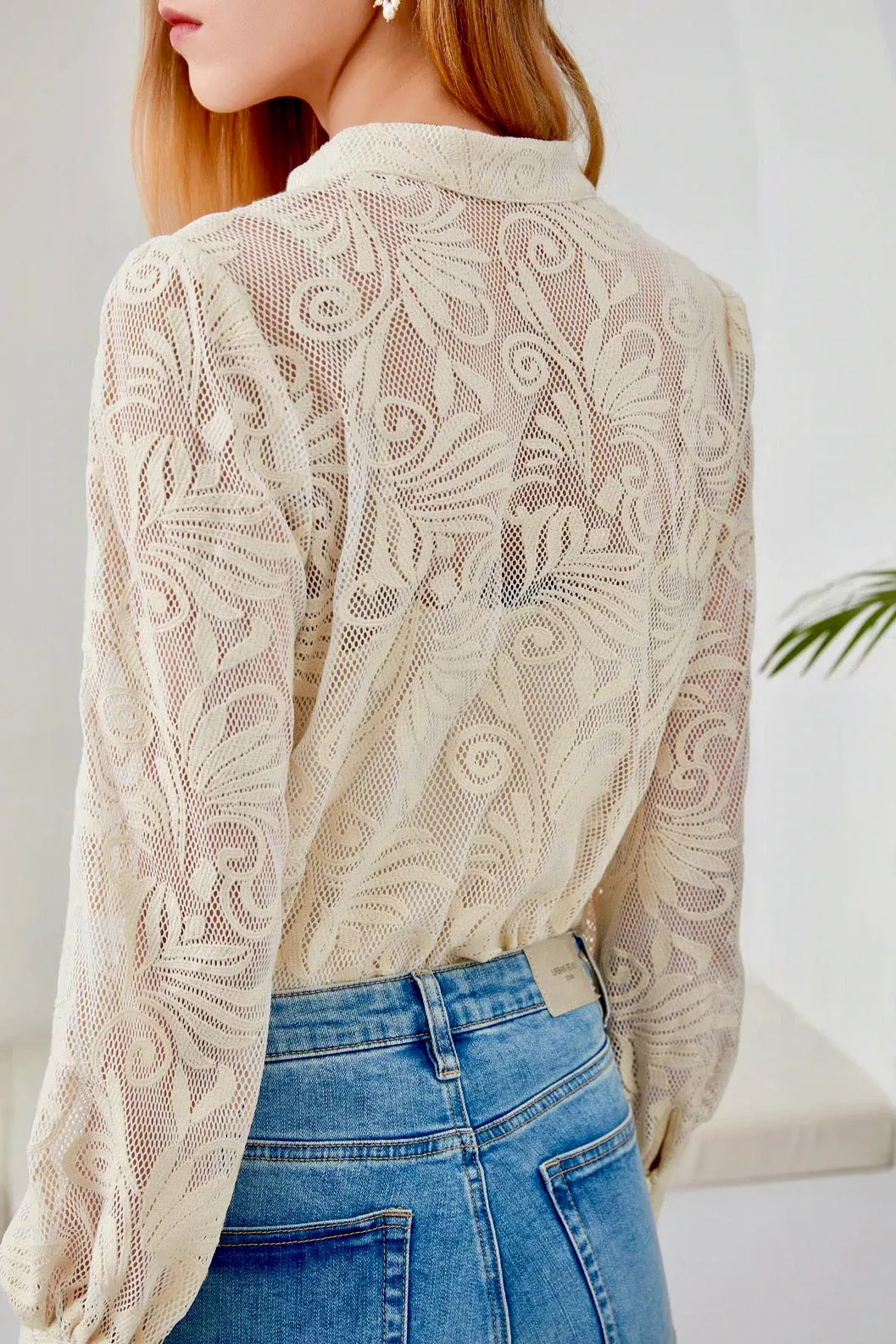 Tamryn Lace Blouse - Cream