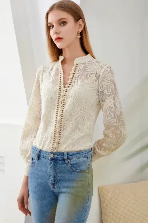 Tamryn Lace Blouse - Cream