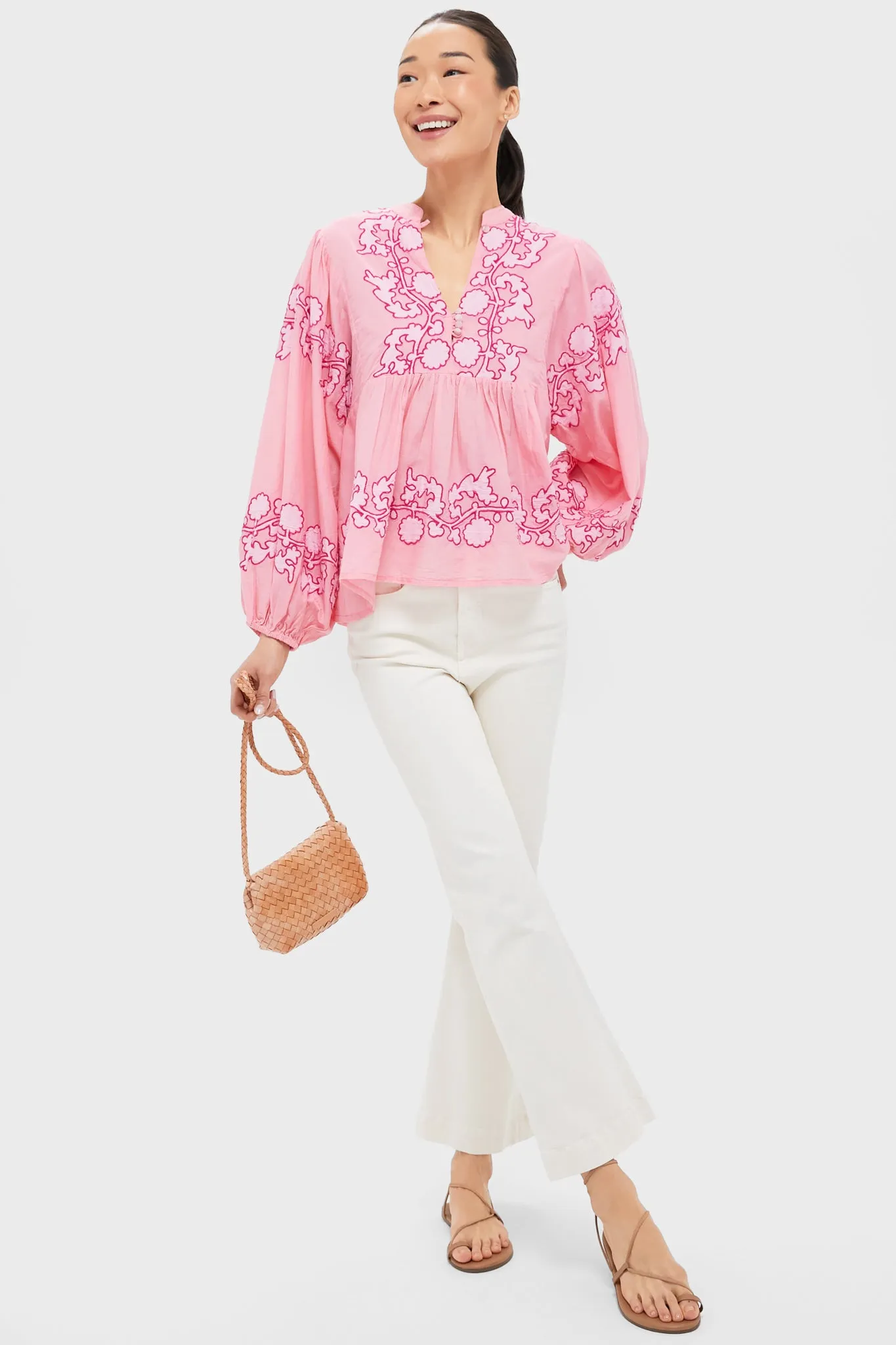 Tangier Pink Mandarin Balloon Top