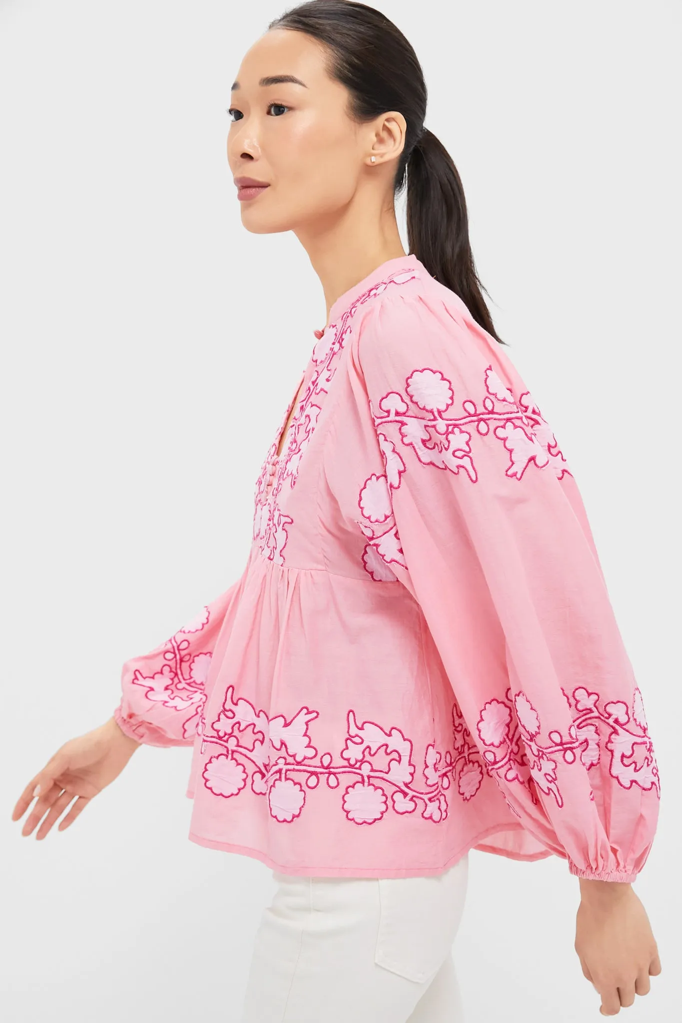 Tangier Pink Mandarin Balloon Top
