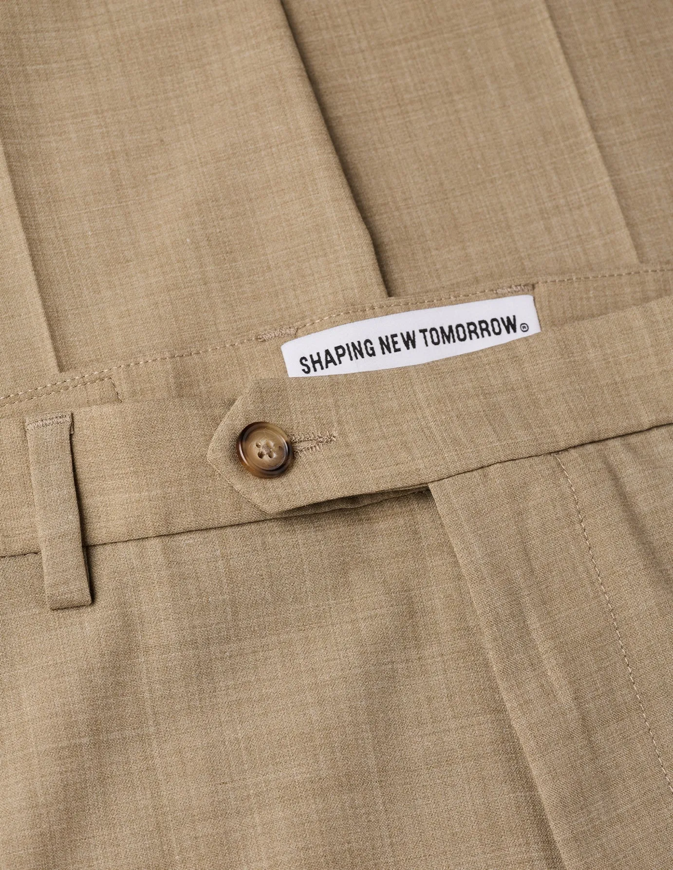 Tech Wool Suit Pants Regular Sand