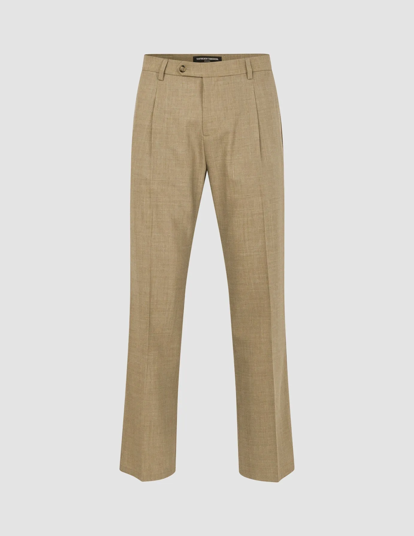 Tech Wool Suit Pants Relaxed Fit Sand