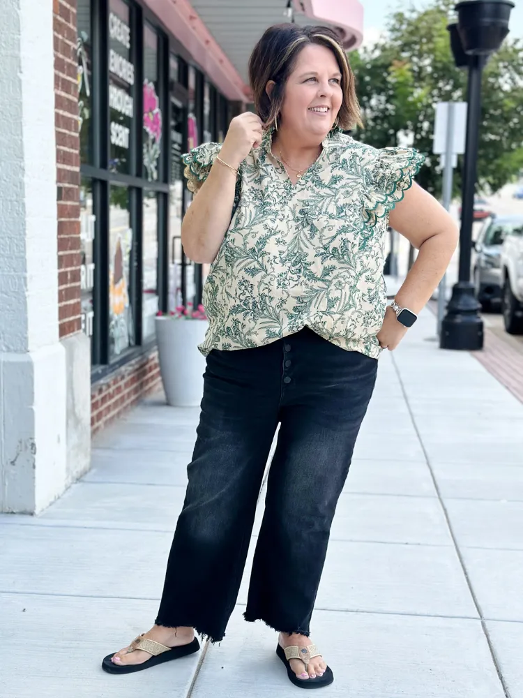 The Auggie Top - Hunter Green