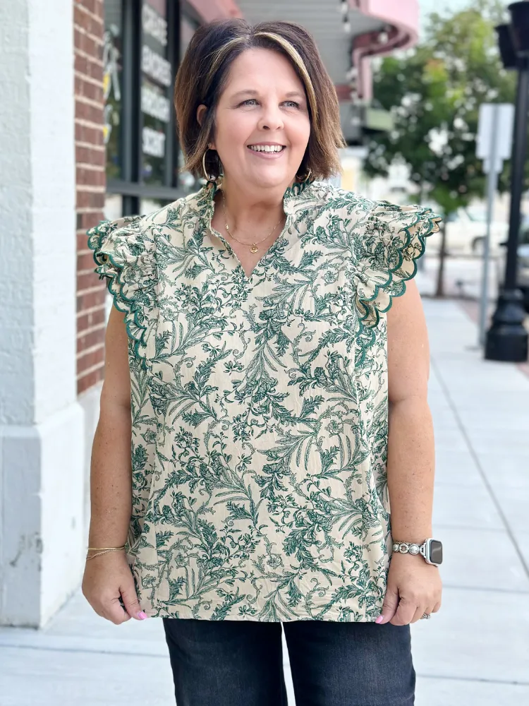The Auggie Top - Hunter Green
